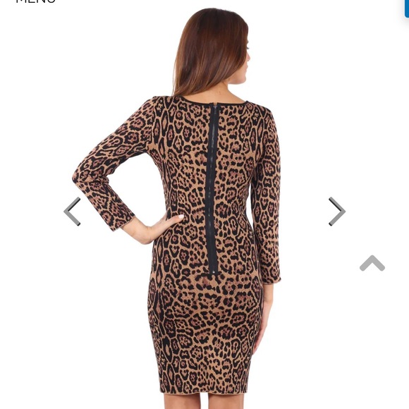 BCBG MaxAzria Sheena French Leopard Print Bodycon Dress - Mob Wife Aesthetic - Picture 3 of 17